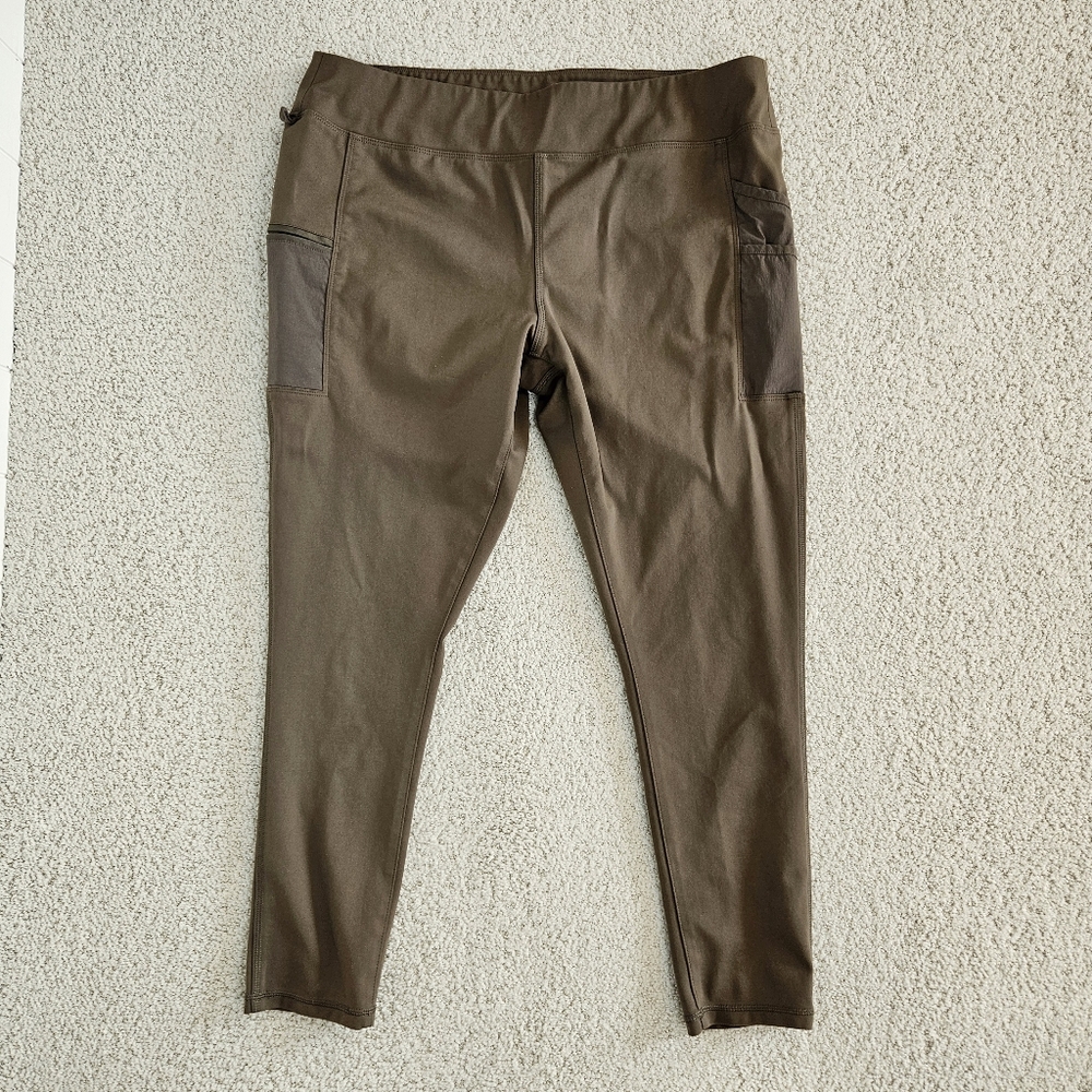 Carhartt Utility Leggings Womens XXL Earthy Green Fitted Pockets Durable